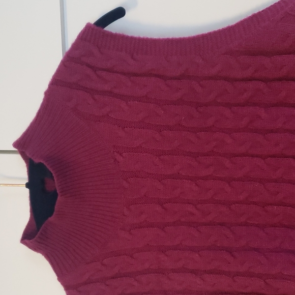 HILLARY CABLE KNIT DRESS, PLUM - Picture 6 of 7